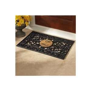  Rubber Coir Mat 18 x 30 with Round Initial Inser Patio 