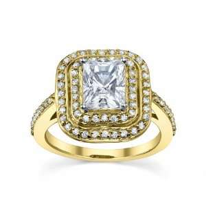    Diamonore Radiant Simulated Diamond Ring 2 CTW  Jewelry