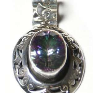  Pendant silver Colisée mystic topaz. Jewelry