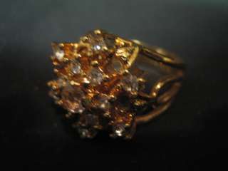 This auction is for a gently used ring. It is costume jewelry. It is 