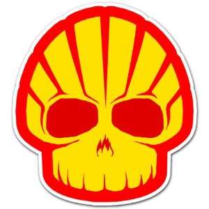  Shell Skull Gas Gasoline Station Car Bumper Sticker Decal 