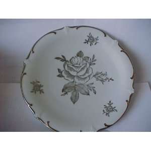   Silver Rose Collectible Plate, 7 1/2 Inch Plate with Silver Lined