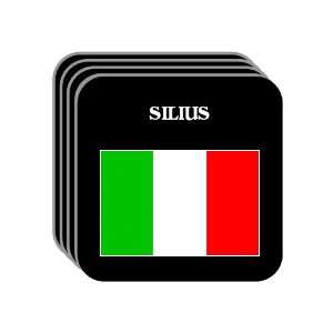  Italy   SILIUS Set of 4 Mini Mousepad Coasters 