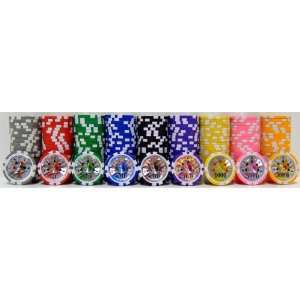  50pc 13.5g High Roller Clay Poker Chips w/ Laser Effects 