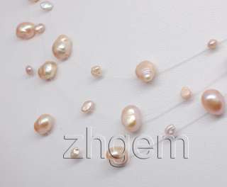 wholesale 3 rows lilac shining star pearl necklace gem  