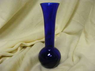 New Cobalt Blue Glass Stem Vase Beautiful Tiffany Judel  