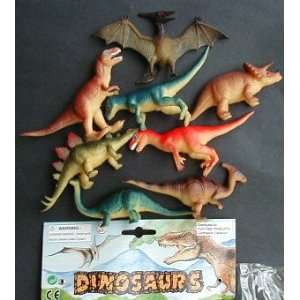  Set of 8 Plastic Toy Dinosaurs Toys & Games