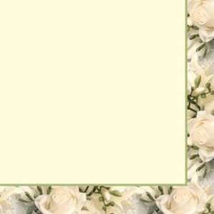  Creative Converting Ivory Bouquet 3 Ply Lunch Napkin   16 