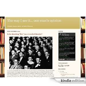  The way I see it one mans opinion Kindle Store Mike Toomey