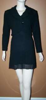 Vintage Sheer Black Puckered 80s MINI Dress & Bolero Backless Strappy 