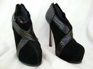 BEBE SHOES heel platform Shayla suede black 184503  