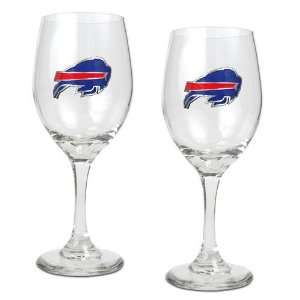 Buffalo Bills NFL 2pc Wine Glass Set   Primary Logo 