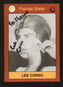 Lee Corso signed autographed Florida Collegiate Card  