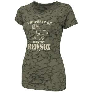  Boston Red Sox Womens Infantry Camo Fashion Top   X Large 