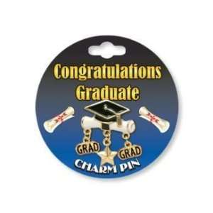 Congratulations Graduate Dangle Charm Pin Case Pack 72