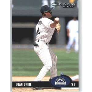  2003 Donruss #274 Juan Uribe   Colorado Rockies (Baseball 