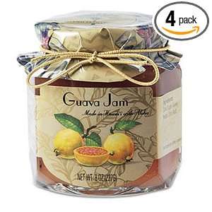 Island Plantations Guava Jam, 8 Ounce Jars (Pack of 4)  