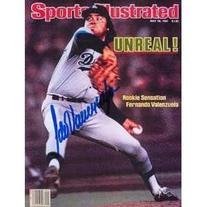  Fernando Valenzuela Autographed Sports Illustrated 
