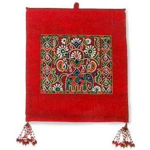 Embriodered Silk Wall Hanging I 