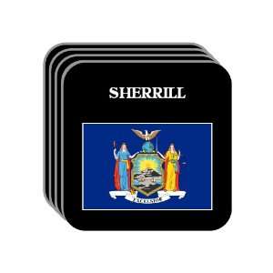  US State Flag   SHERRILL, New York (NY) Set of 4 Mini 