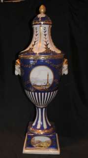 4ft French Porcelain Sevres Urns Vase  