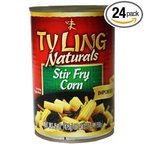 Ty Ling Stir fry Corn, 15 Ounce Cans (Pack of 24)  Grocery 