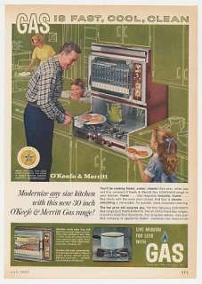 1963 OKeefe & Merritt Contempo Range American Gas Ad  
