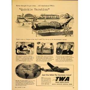   Airline TWA Business Travel Trips   Original Print Ad