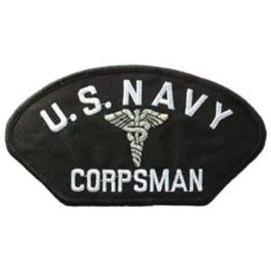  U.S. Navy Corpsman Hat Patch 2 3/4 x 5 1/4 Patio, Lawn 