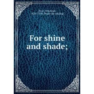   shine and shade; Wayland, 1838 1910. [from old catalog] Hoyt Books