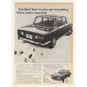  1969 Alfa Romeo 1750 Berlina Sports Sedan Married Print Ad 