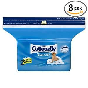 Cottonelle Fresh Care Folded Moist Wipes Pop Up Refill, 84 Count (Pack 