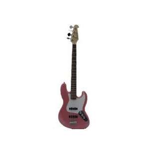  43 inch Metallic pink electric bass with w/belt 