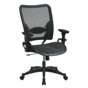   Back Managers Chair With Adjustable Arms, Angled Lumbar and Gunmeta