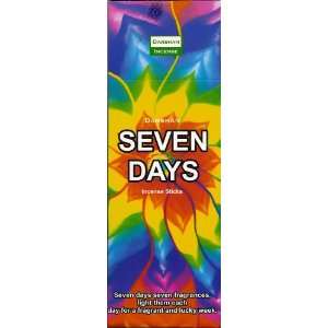  Seven Days   120 Sticks Box   Darshan Incense