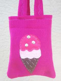 Ice cream Time Funny # set felt bags~ party supplies  