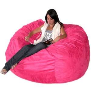  5 feet Hot Pink Cozy Sac bean bag chair love seat