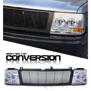   Chevy Suburban Sport Grill + Headlights Conversion   Black Automotive