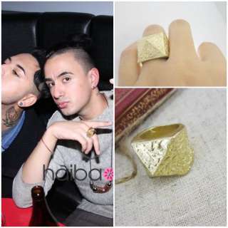   Punk style Rock Exaggeration Gold/Coppe Ring   