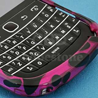 Noir EMPREINTE Housse Etui Coque Rigide Dur Pour BlackBerry Bold Touch 