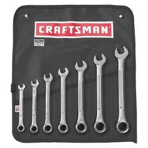 CRAFTSMAN INDUSTRIAL 9 24623 Ratcheting Wrench Set,SAE,7 