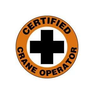 Labels CERTIFIED CRANE OPERATOR W/CROSS 2 1/4 Adhesive 