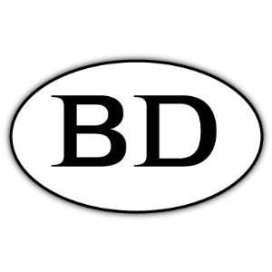 BD Bangladesh car bumper sticker decal 5 x 3