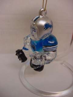 COUNT DETROIT LIONS NFL FOOTBALL CRYSTAL CHRISTMAS ORNAMENT RUNNING 