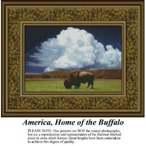  America, Home of the Buffalo Cross Stitch Pattern PDF 
