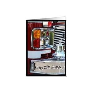  Happy 20th Birthday Fire Engine Card Toys & Games