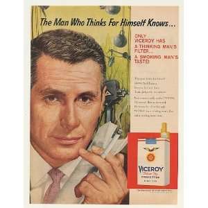  1959 Viceroy Cigarette TV Man Who Thinks for Himself Print Ad 