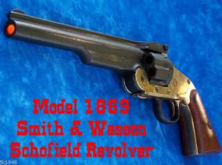 Replica 1869 S&W Schofield Revolver Prop Gun (Brass)  