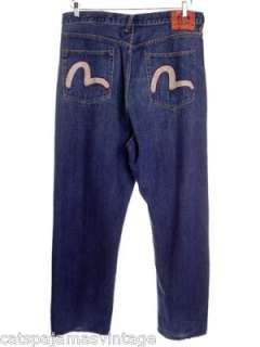 Evisu No. 2 Jeans Mens 38/33 NWOT Dark Straight Legs  