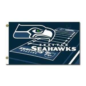  Seattle Seahawks NFL Field Design 3x5 Banner Flag by 